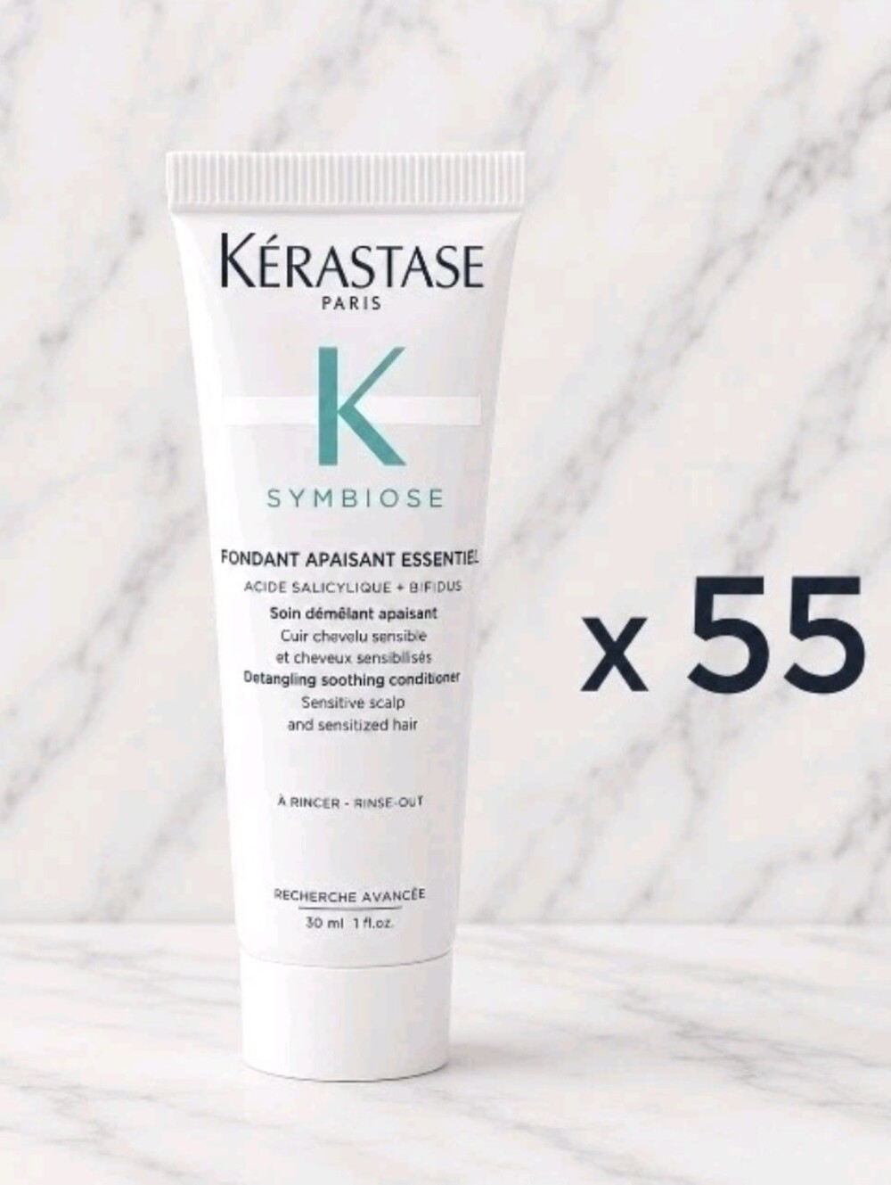 55 tubes Kerastase Symbiose Fondant Soothing Conditioner 1oz ea Travel Size NEW!